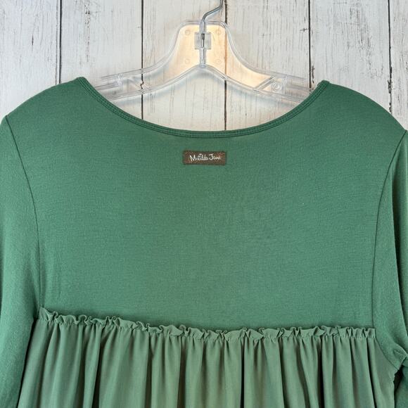 Matilda Jane Green Clairvoyant Stretchy Knit Long Sleeve Tunic Top Size Small - Picture 11 of 13